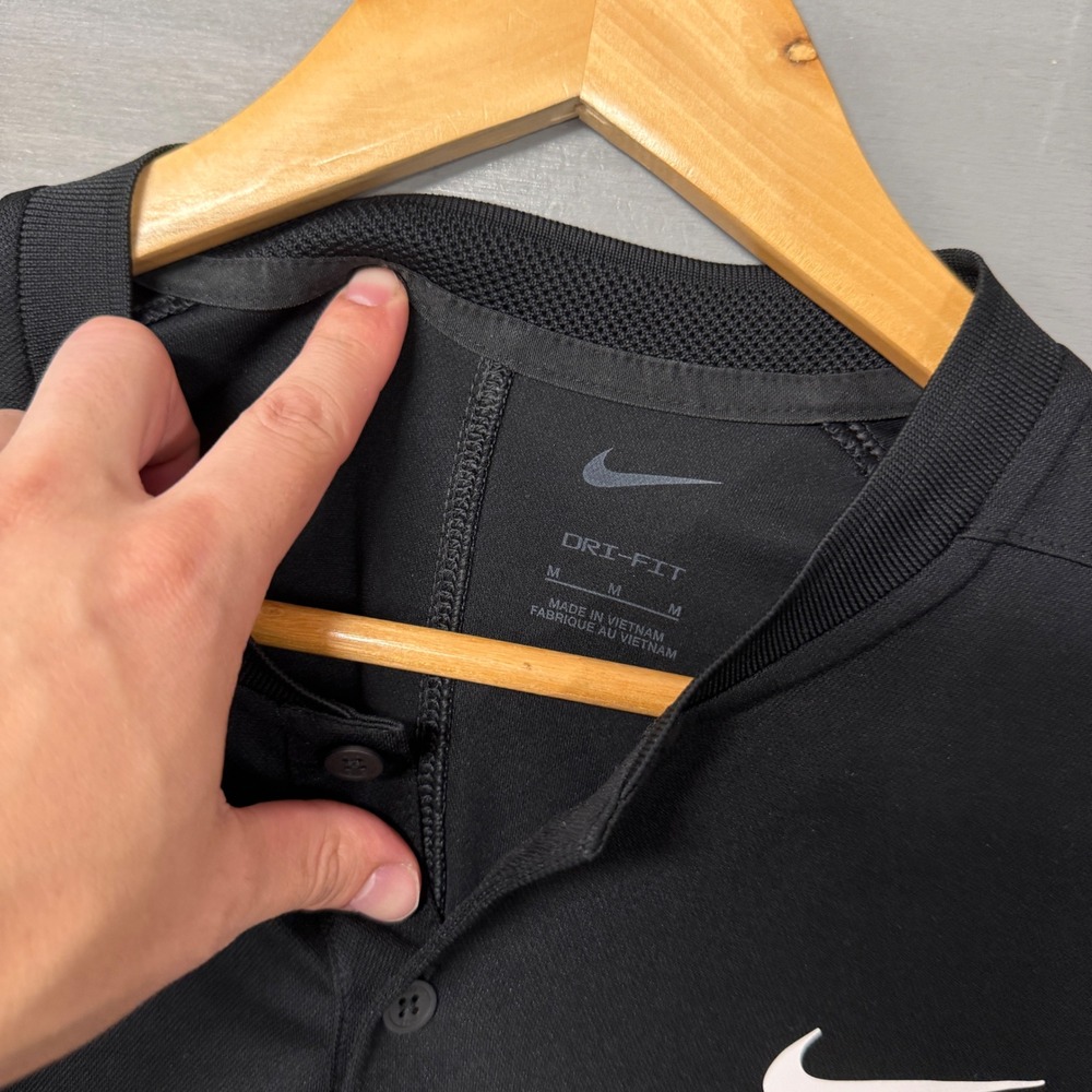 Nike Memphis Grizzlies Polo Black NBA Dri-FIT Blade Collar Shirt Mens Medium - Picture 4 of 5